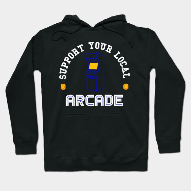 Support your local Arcade Hoodie by Power Up Prints